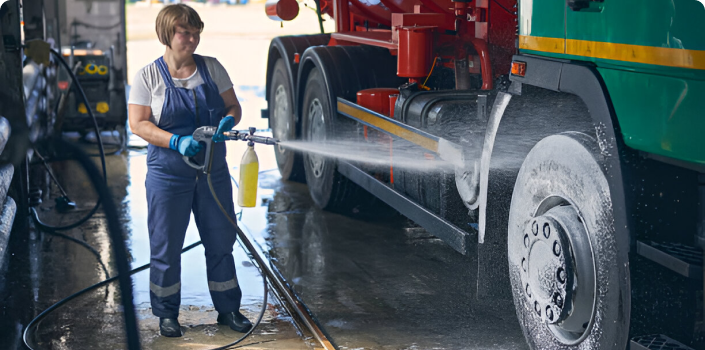 Fleet Vehicle Washing - Before