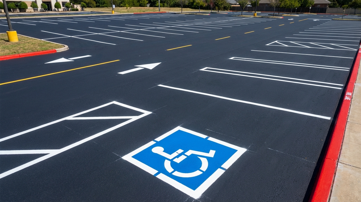 Parking Lot Striping - After