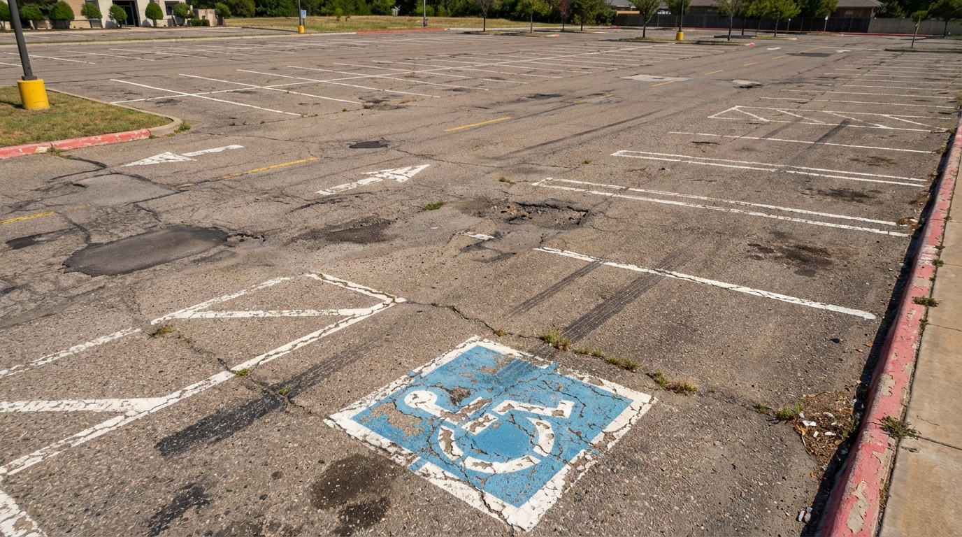 Parking Lot Striping - Before